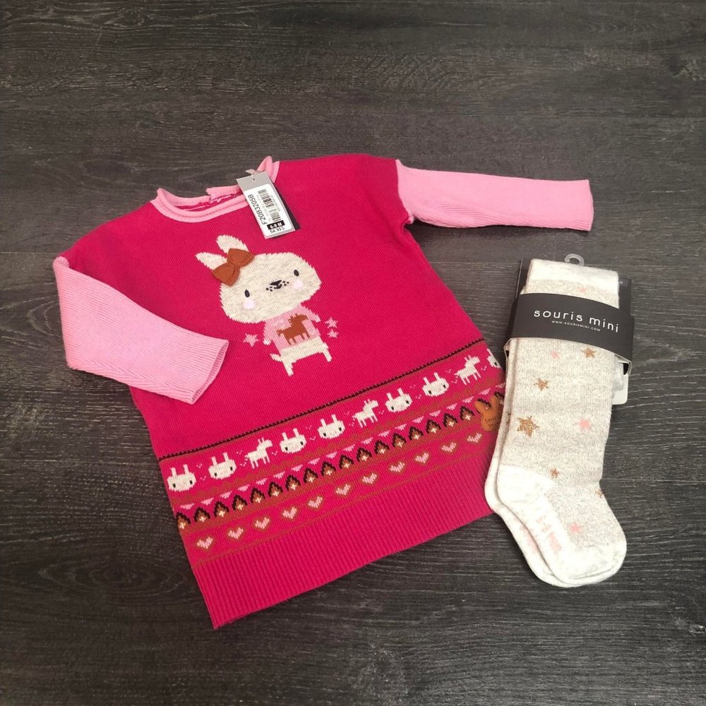 Tunic and tights - 6-9 months